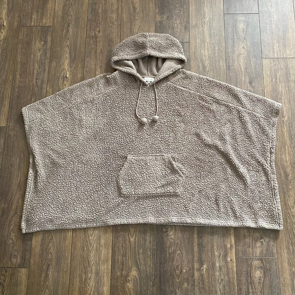 Koolaburra by UGG Cozy Brushed Back Sherpa Poncho w/ Hood 2X/3X A388384